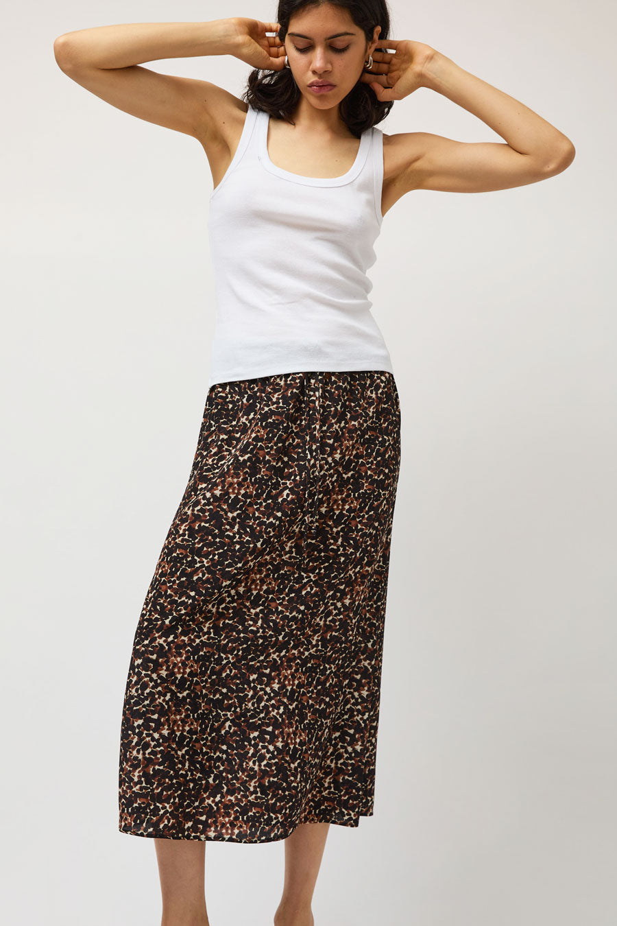 No.6 Inez Skirt in Brown Jungle