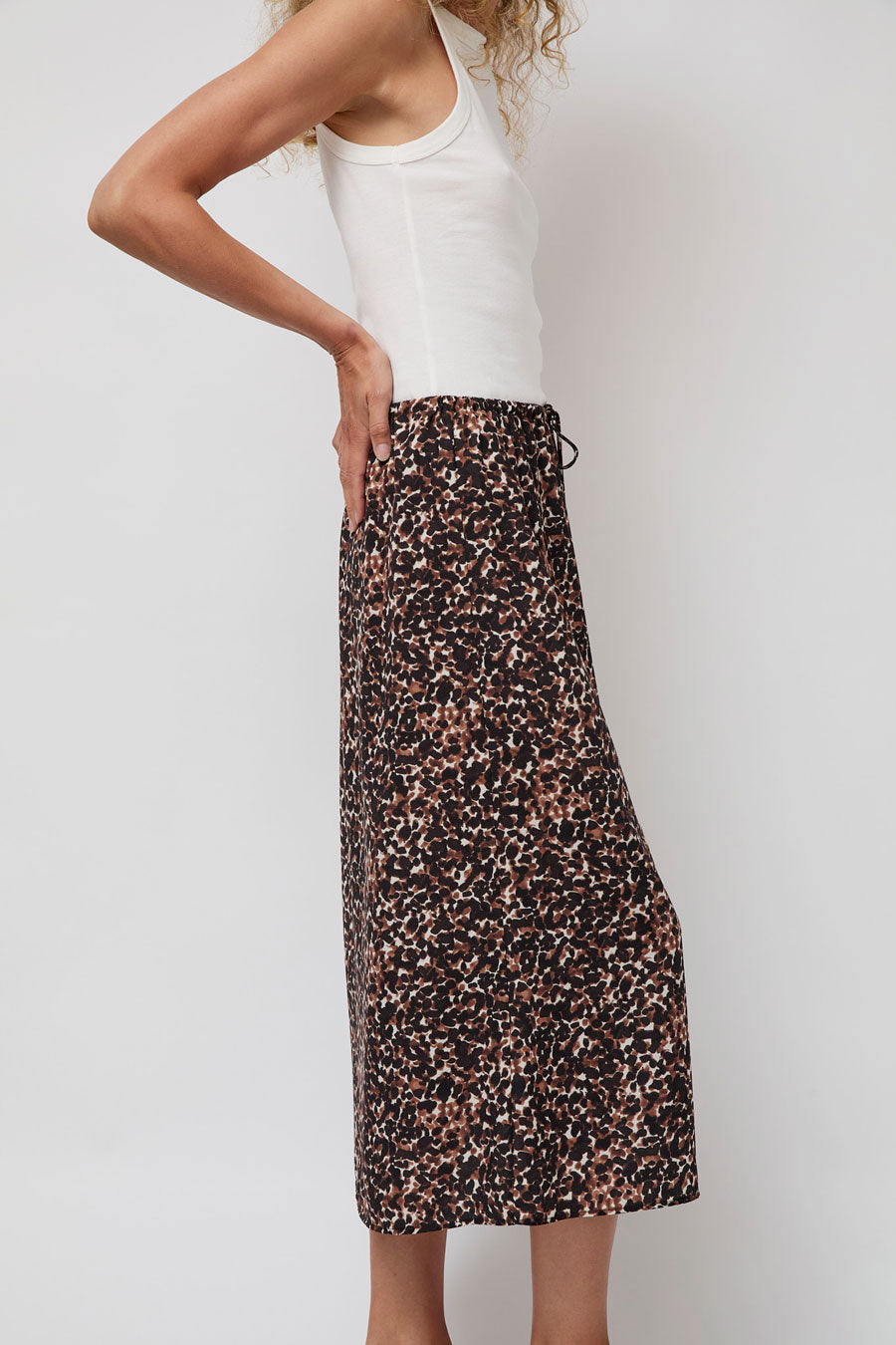 No.6 Inez Skirt in Brown Jungle