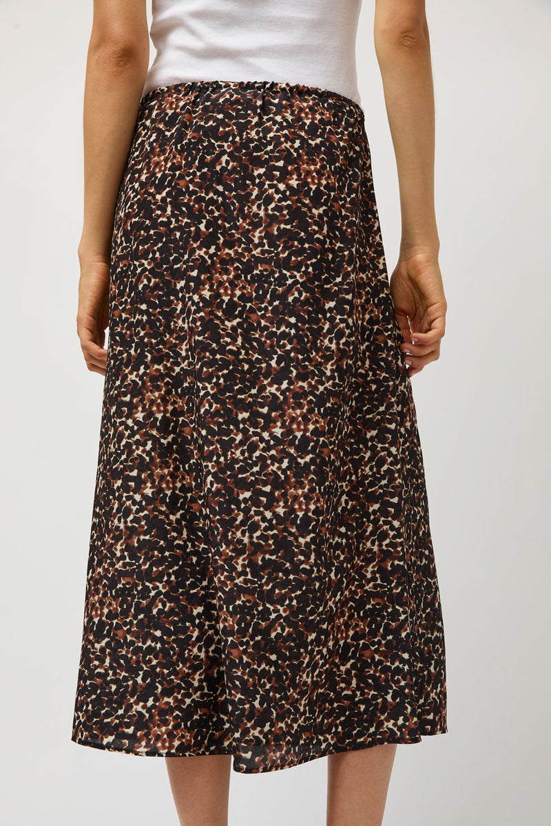 No.6 Inez Skirt in Brown Jungle