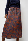 No.6 Inez Skirt in Rust and Navy Garden