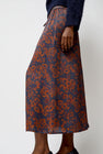 No.6 Inez Skirt in Rust and Navy Garden