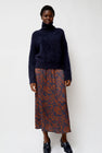 No.6 Inez Skirt in Rust and Navy Garden