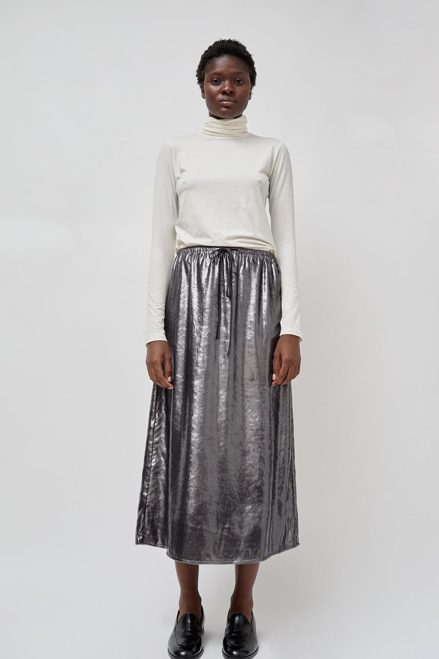 No.6 Inez Skirt in Silver Pony Hair