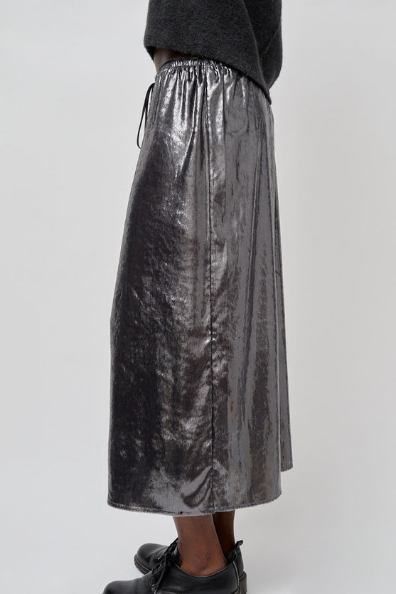 No.6 Inez Skirt in Silver Pony Hair