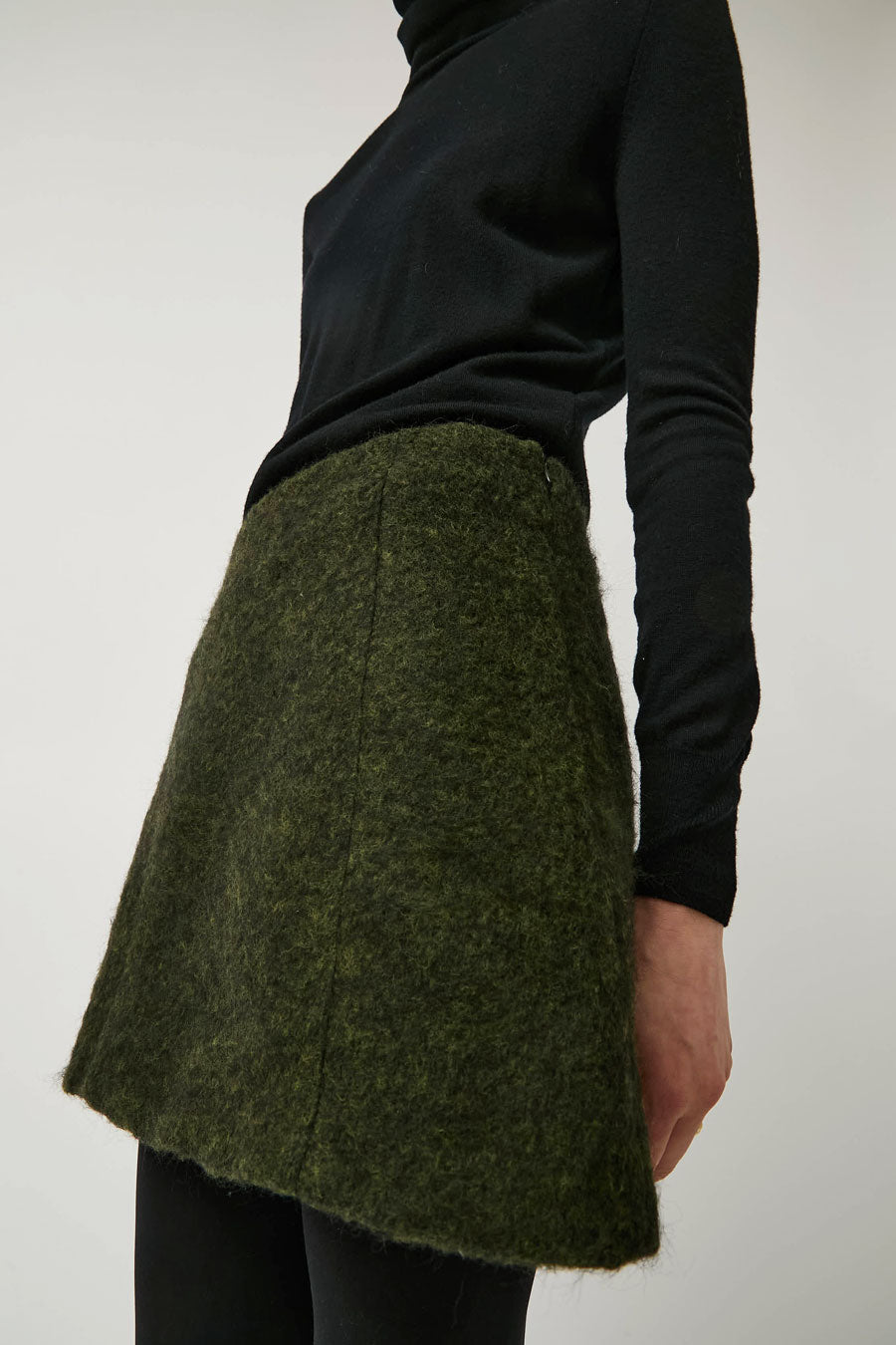 No.6 Jane Skirt in Forest Mohair