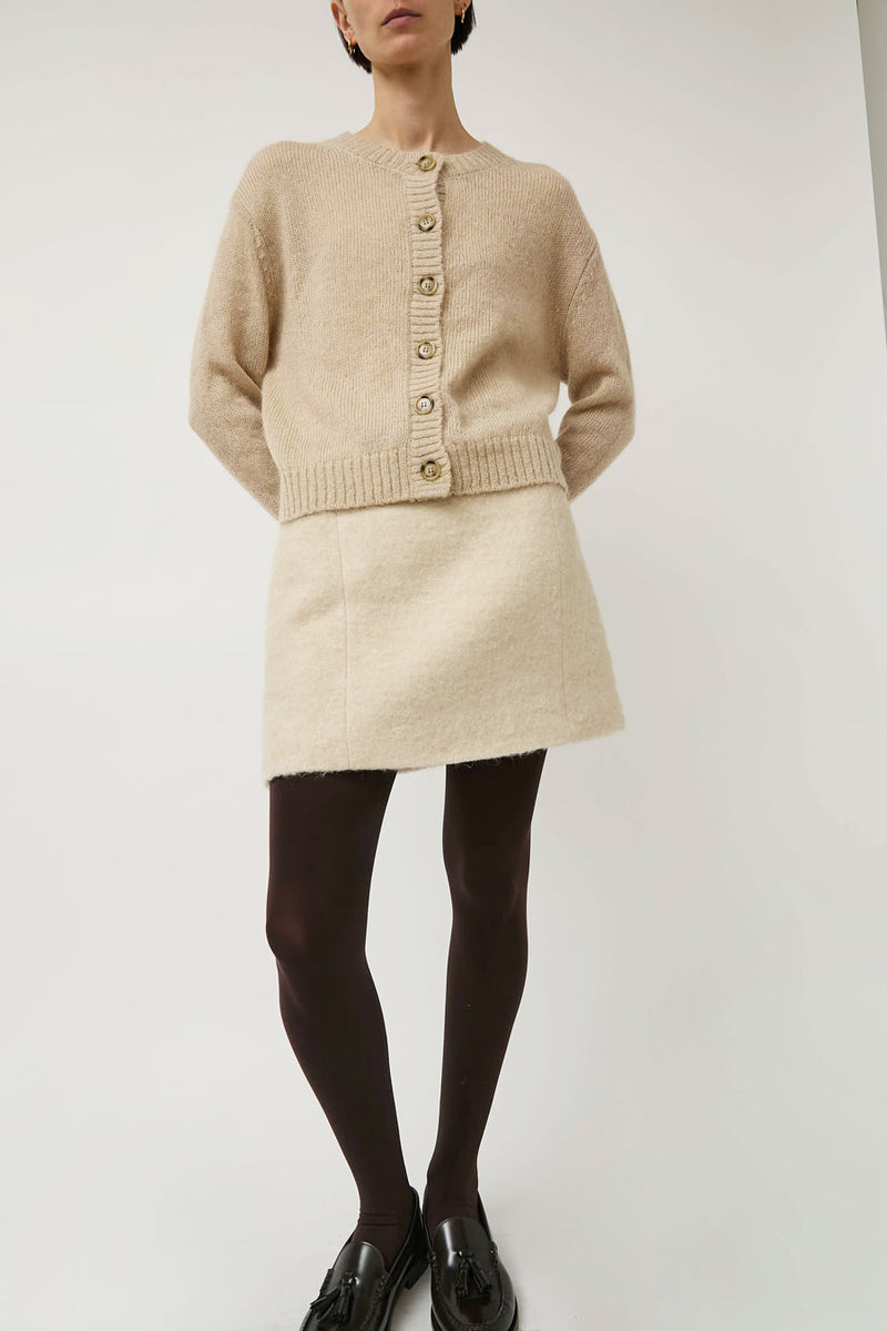 No.6 Jane Skirt in Ivory Mohair