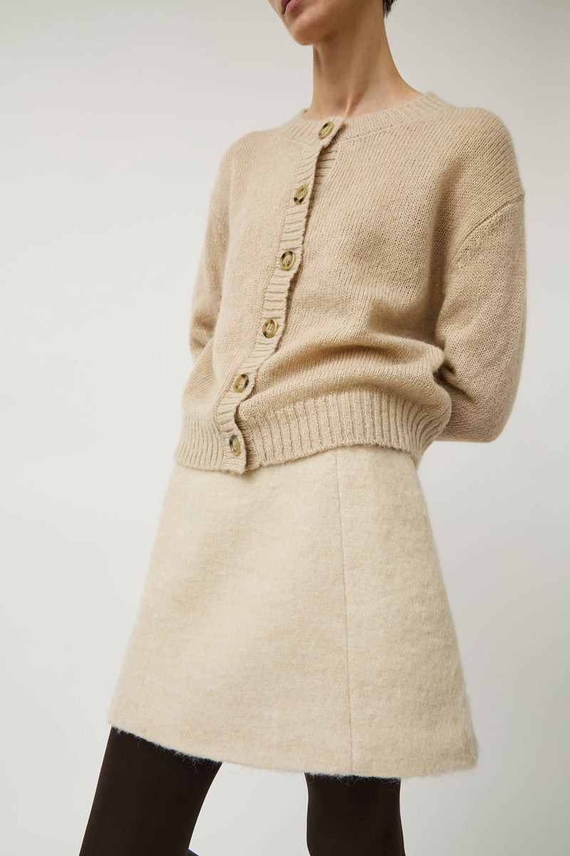 No.6 Jane Skirt in Ivory Mohair