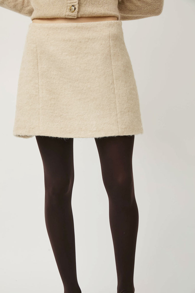 No.6 Jane Skirt in Ivory Mohair