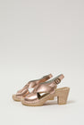 No.6 June Clog on High Heel in Rose Gold