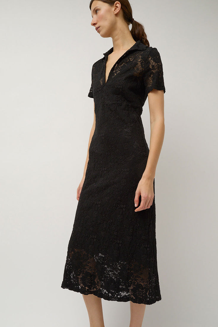 Gigi Black Lace Midi Dress