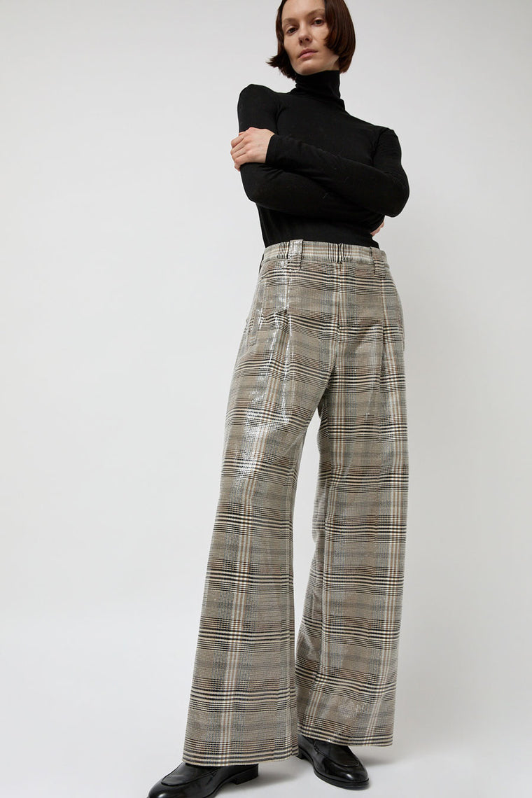 No.6 Kent Pant in Brown Sequin