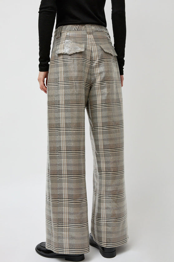 No.6 Kent Pant in Brown Sequin