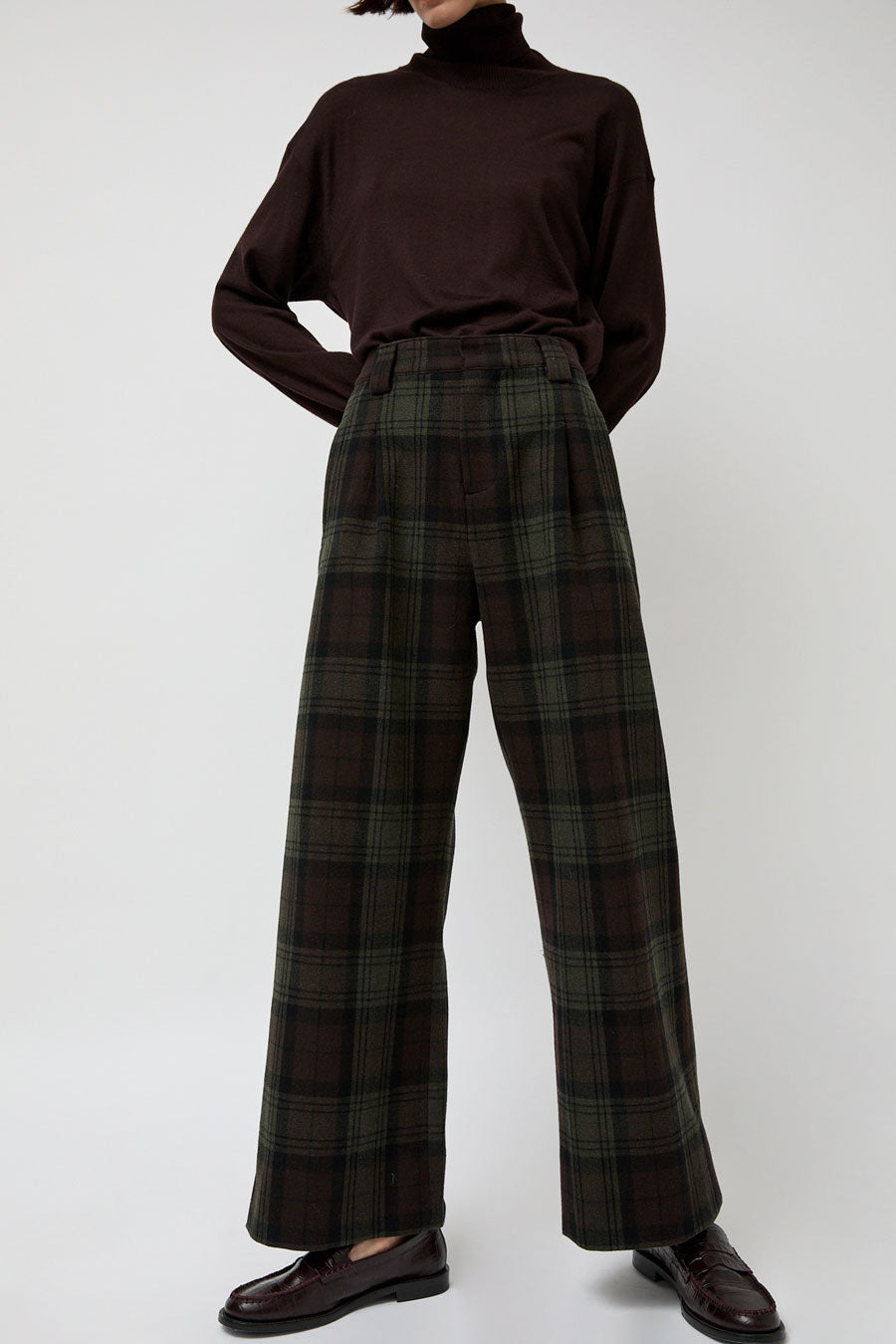 No.6 Kent Pant in Brown and Green