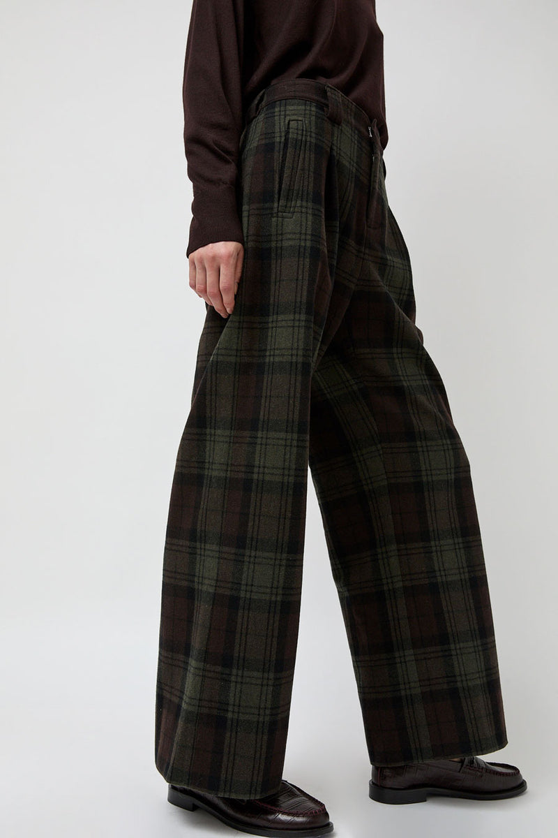 No.6 Kent Pant in Brown and Green