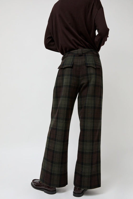 No.6 Kent Pant in Brown and Green