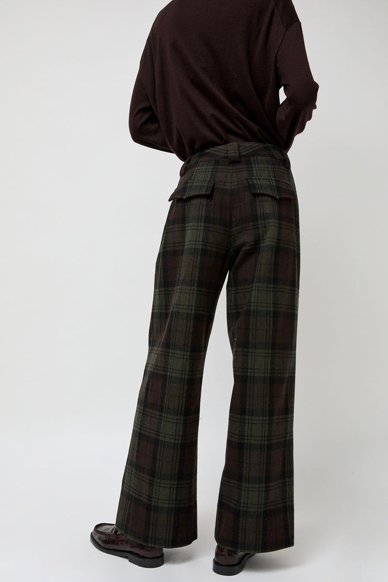 No.6 Kent Pant in Brown and Green