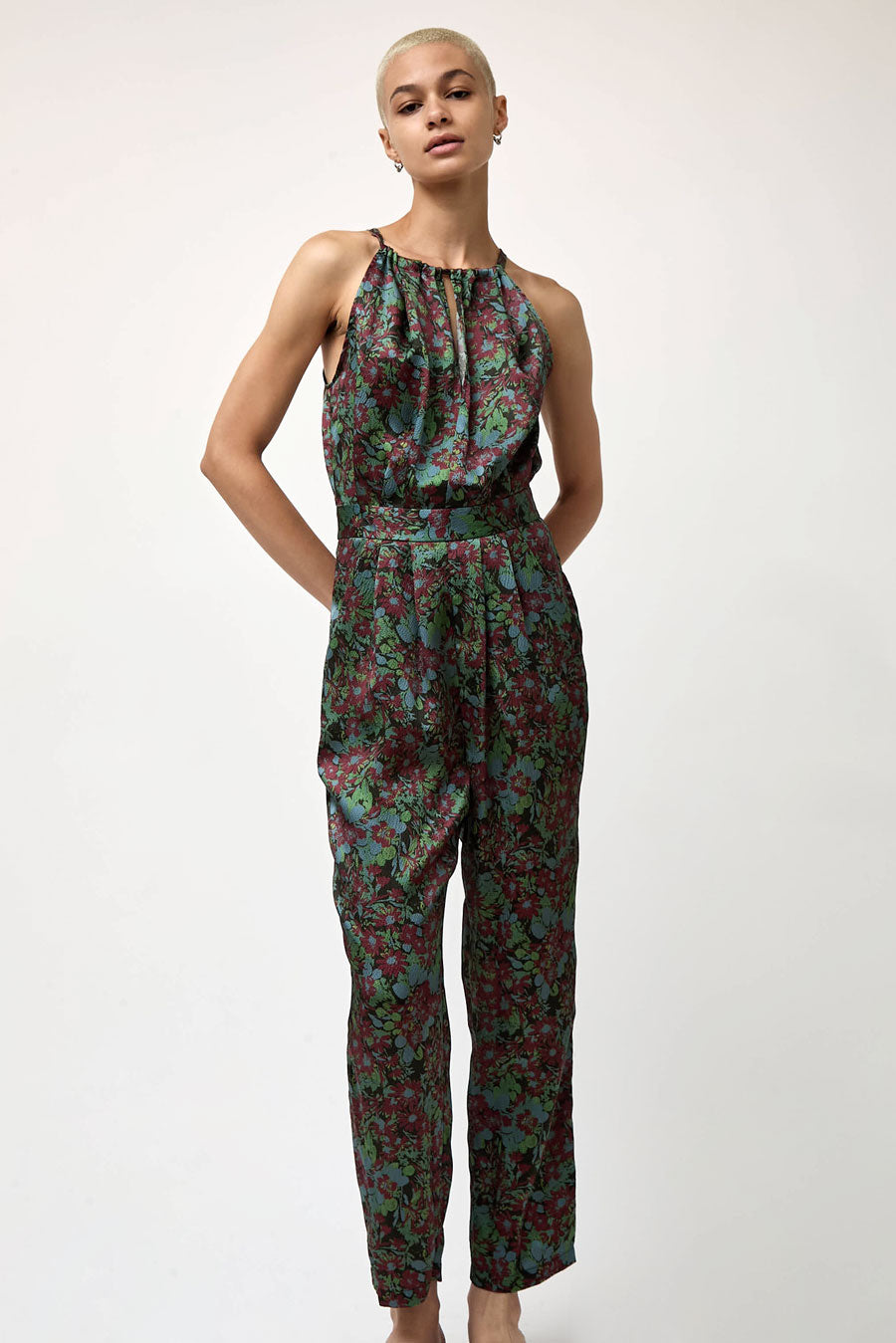 No.6 Keyhole Jumpsuit in Wine Garden