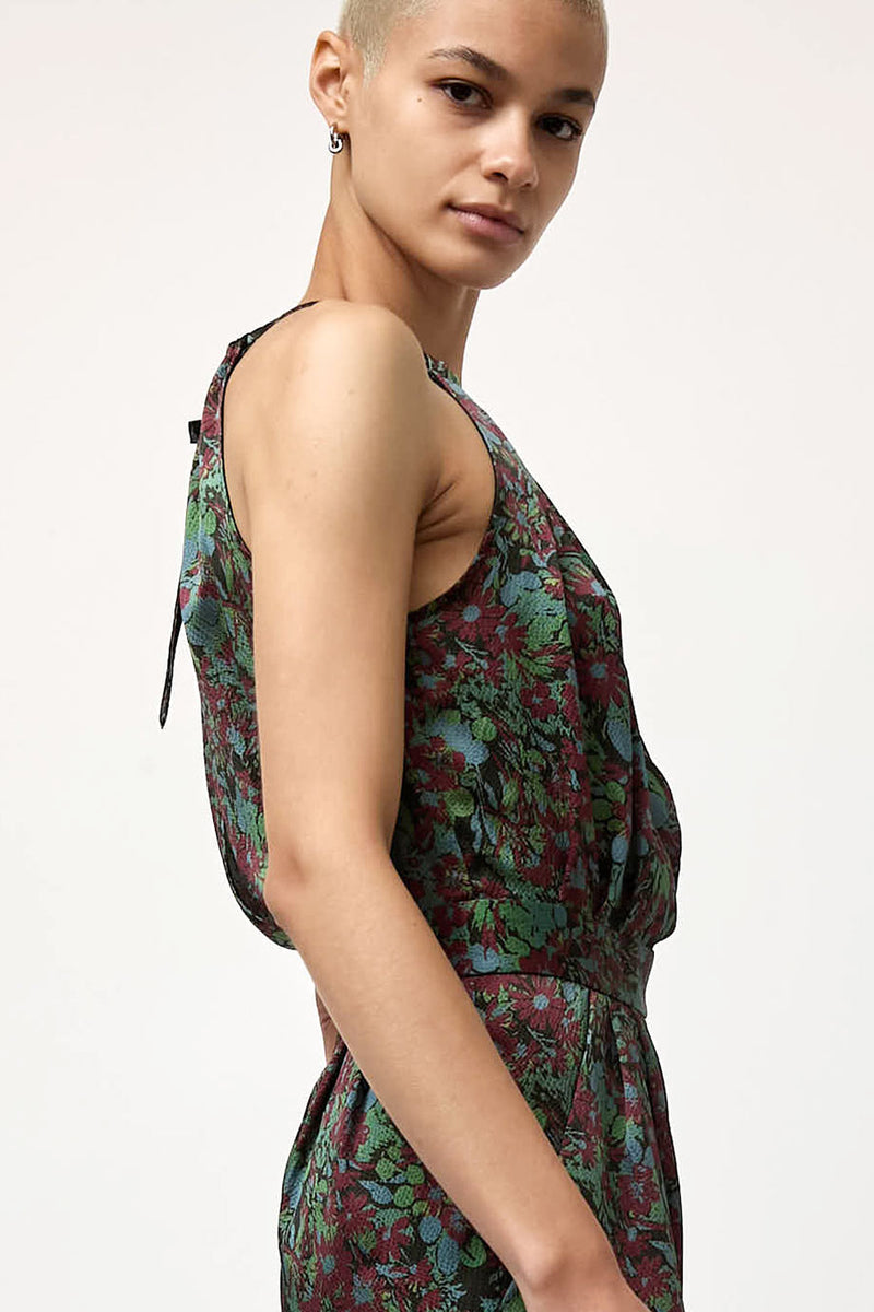No.6 Keyhole Jumpsuit in Wine Garden