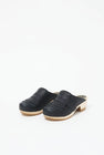 No.6 Kiltie Clog on Mid Heel in Indigo