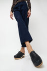 No.6 Kiltie Clog on Mid Heel in Indigo