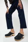 No.6 Kiltie Clog on Mid Heel in Indigo