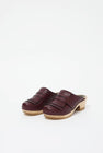 No.6 Kiltie Clog on Mid Heel in Maroon