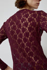 No.6 Ash Tee in Bordeaux Lace