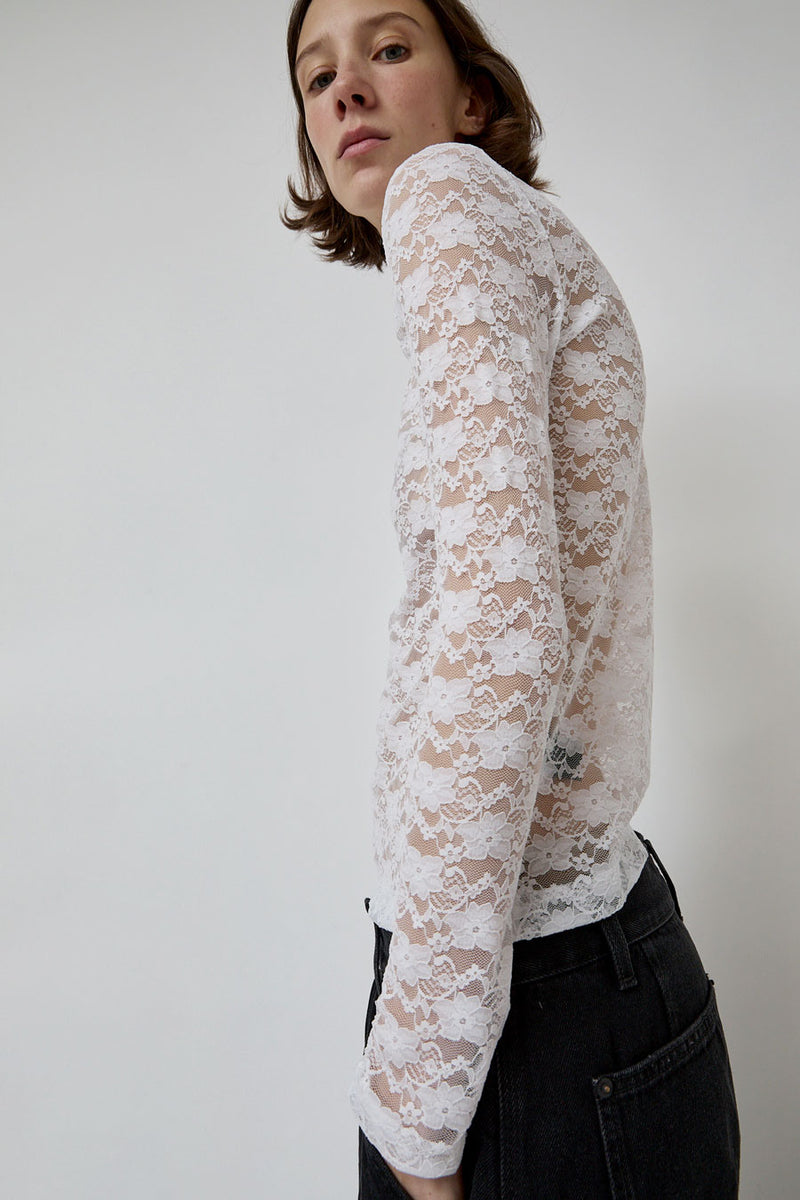 No.6 Ash Tee in White Lace