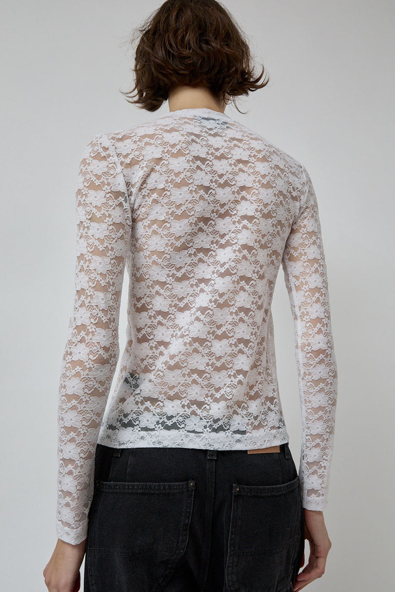 No.6 Ash Tee in White Lace