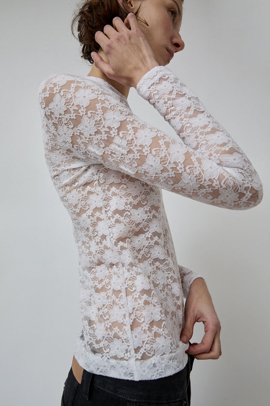 No.6 Ash Tee in White Lace