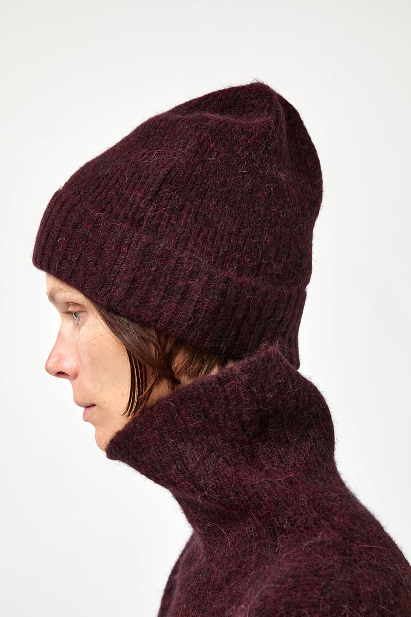No.6 Knit Beanie in Bordeaux