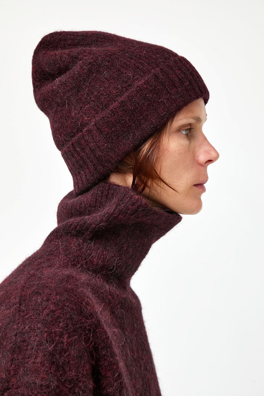 No.6 Knit Beanie in Bordeaux