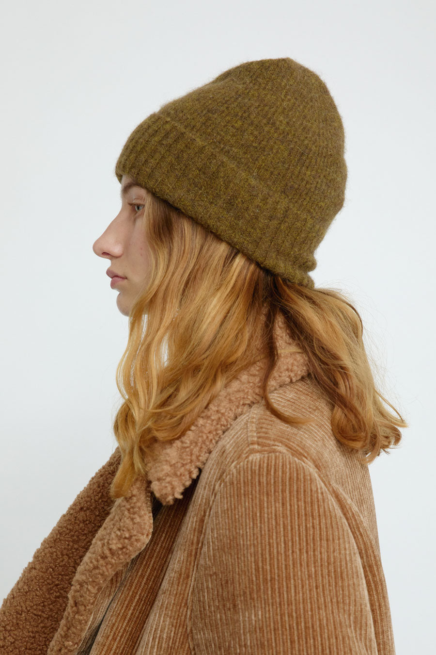 No.6 Knit Beanie in Khaki