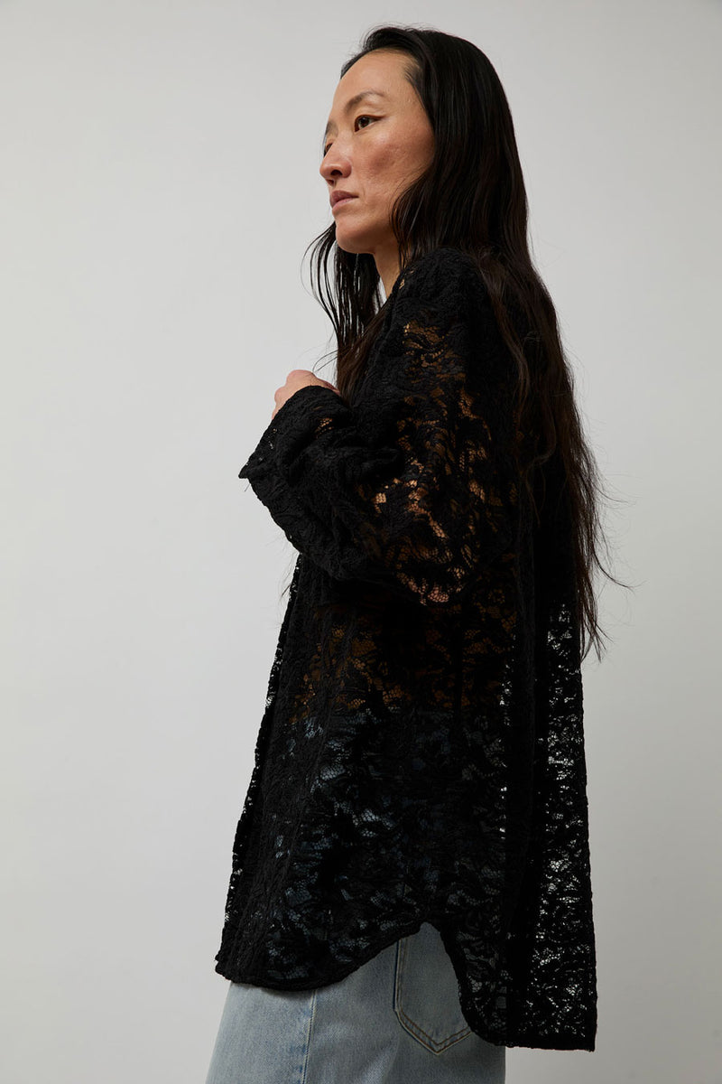 No.6 Lake Shirt in Black Lace