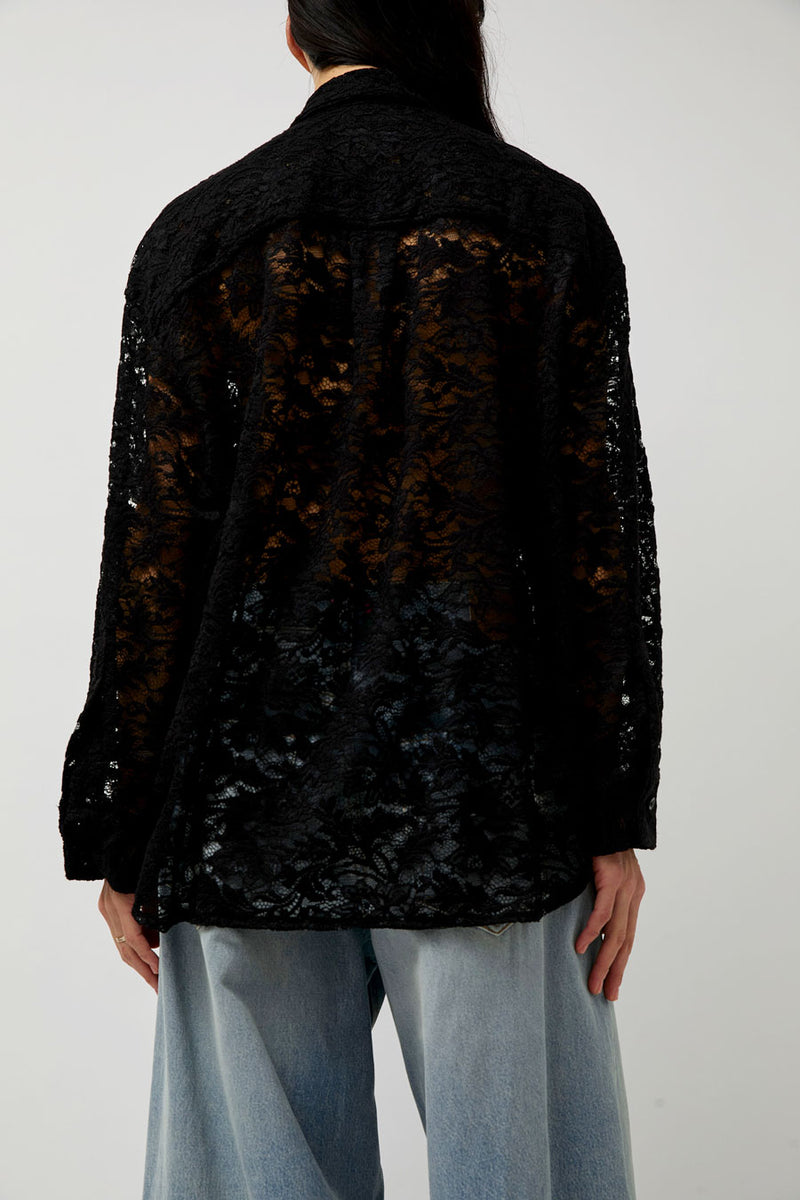 No.6 Lake Shirt in Black Lace