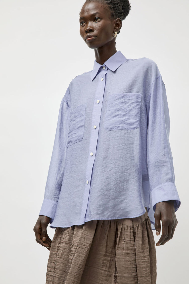 No.6 Lake Shirt in Dusk Organza