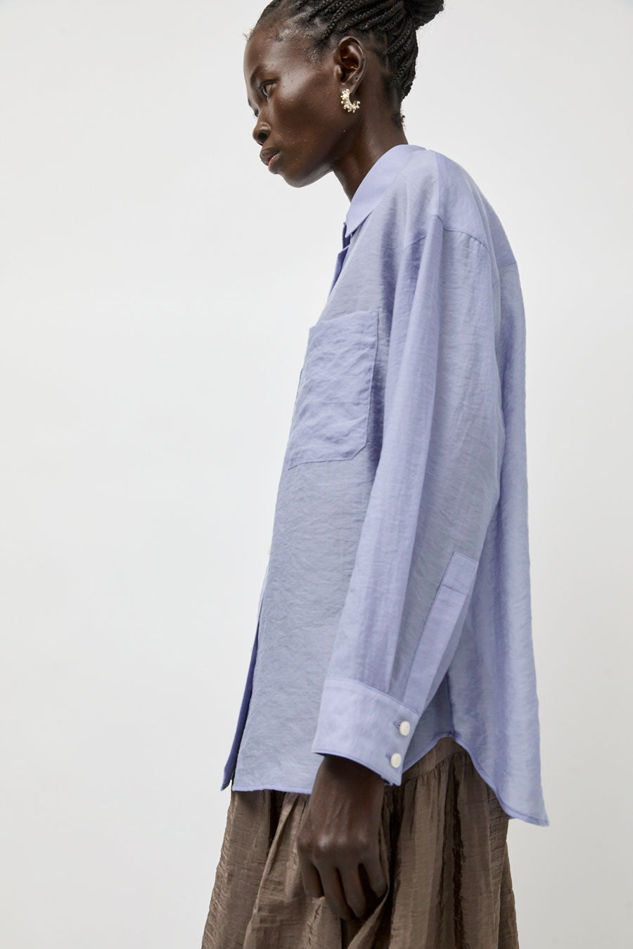No.6 Lake Shirt in Dusk Organza