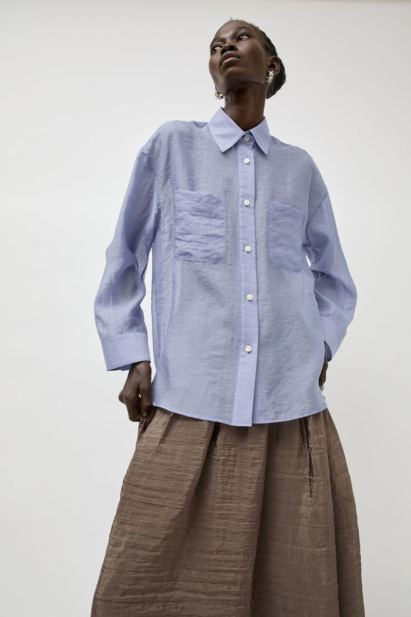 No.6 Lake Shirt in Dusk Organza
