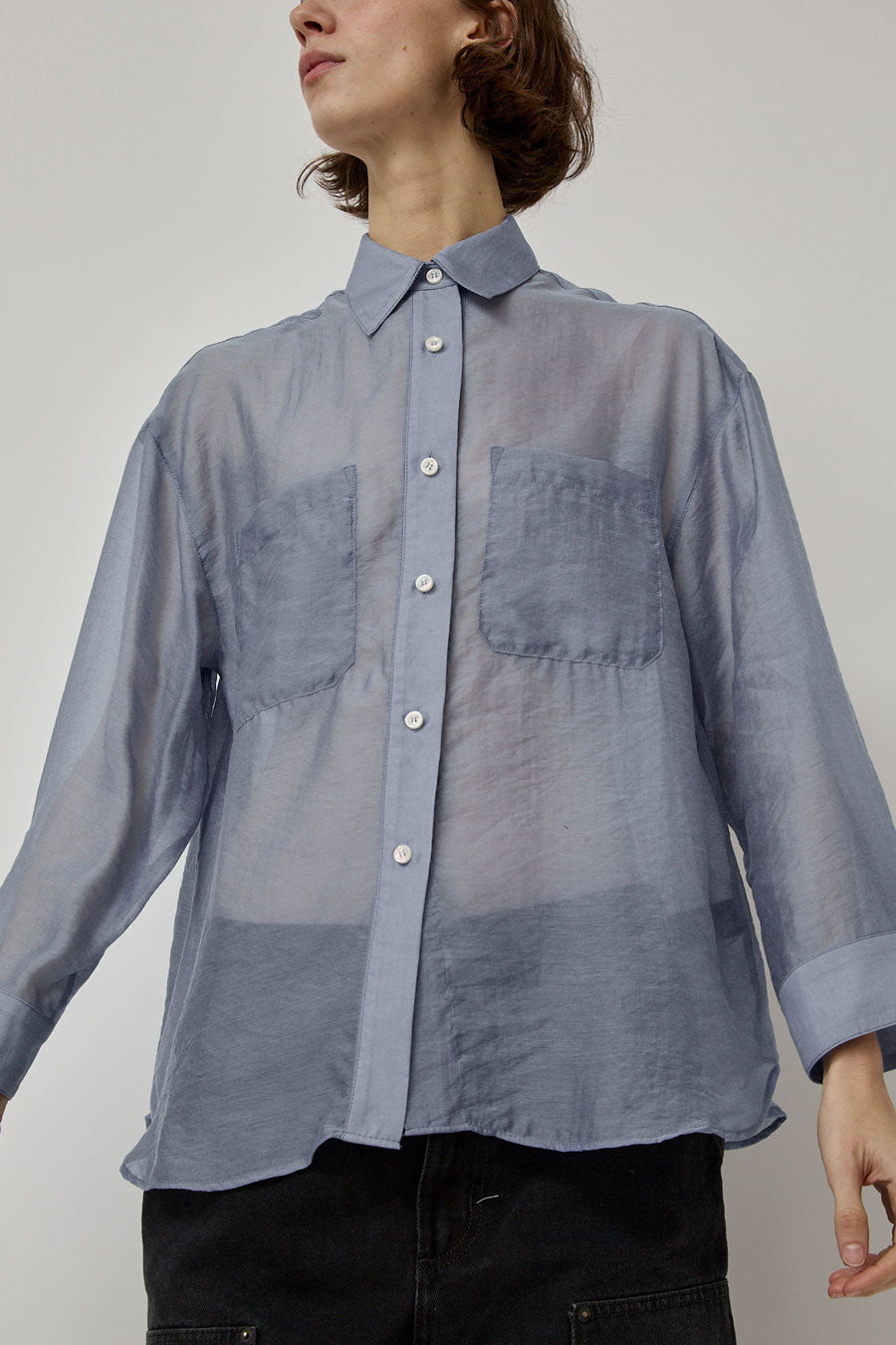 No.6 Lake Shirt in Dusk Organza