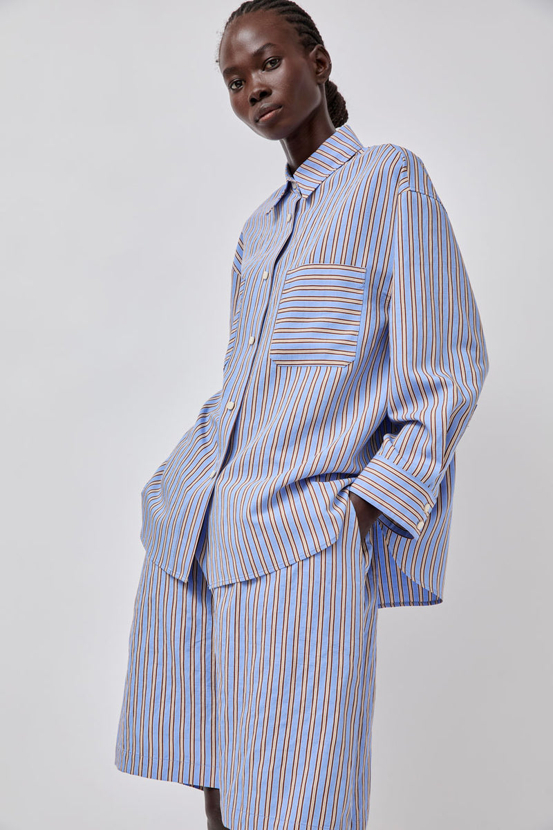 No.6 Lake Shirt in Oxford Stripe