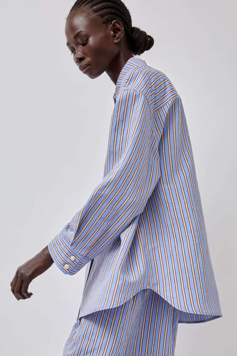 No.6 Lake Shirt in Oxford Stripe