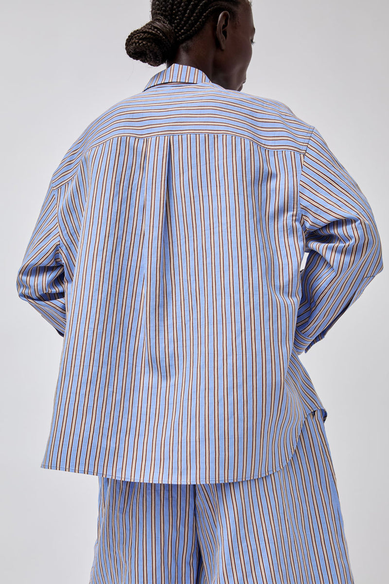 No.6 Lake Shirt in Oxford Stripe