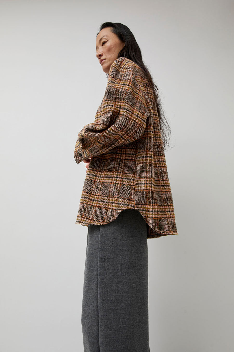 No.6 Lake Shirt in Pink and Tan Plaid