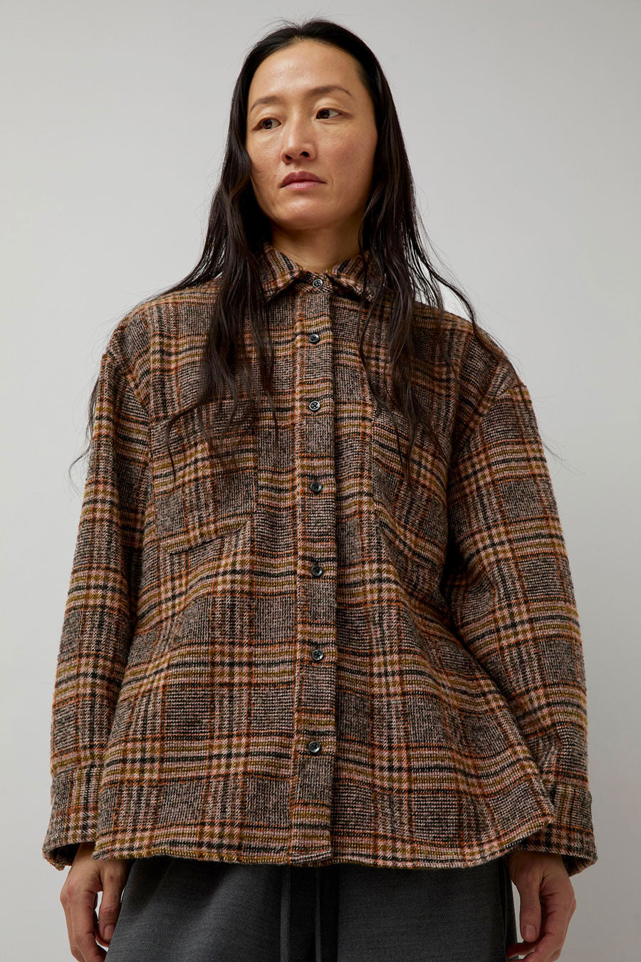 No.6 Lake Shirt in Pink and Tan Plaid