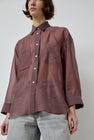 No.6 Lake Shirt in Plum Organza