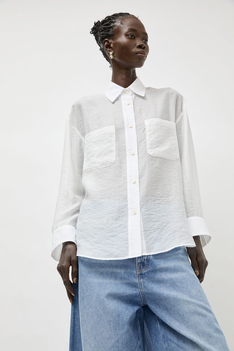 No.6 Lake Shirt in White Organza