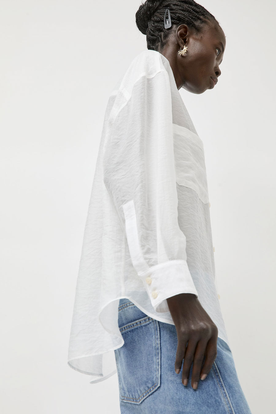 No.6 Lake Shirt in White Organza