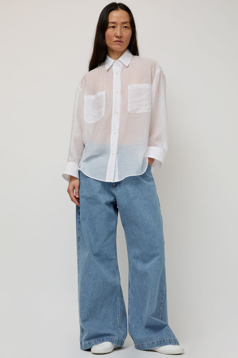 No.6 Lake Shirt in White Organza