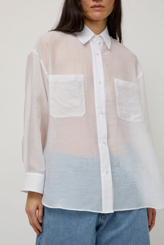 No.6 Lake Shirt in White Organza