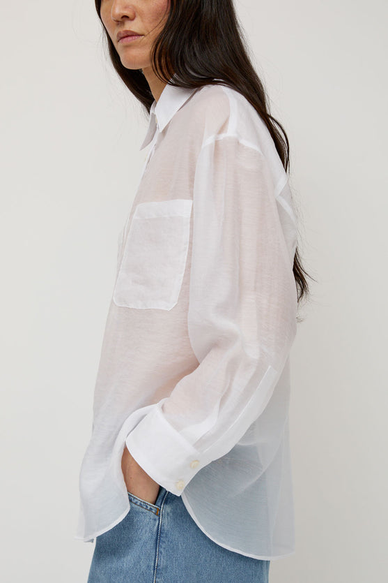 No.6 Lake Shirt in White Organza